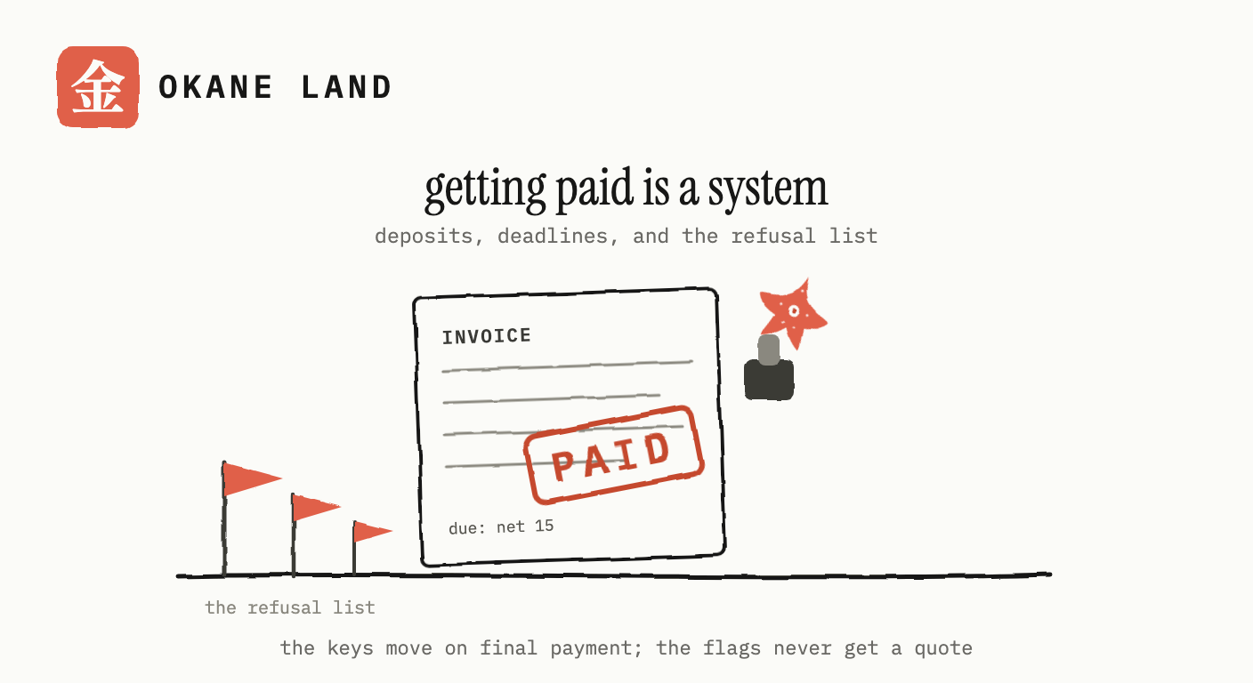 Getting paid for AI work: deposits, deadlines, and the clients to refuse
