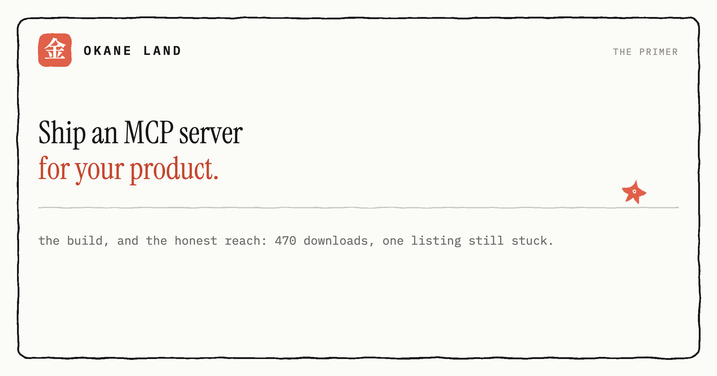 Ship an MCP server for your product