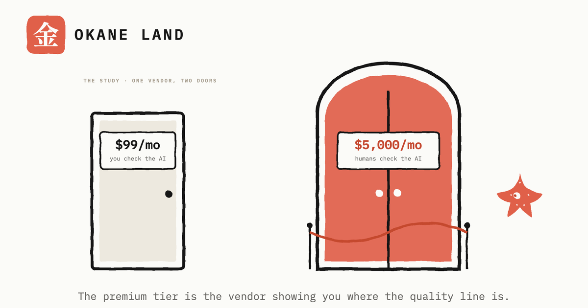 The $5,000 tell: AI vendors are selling you human QA for their own AI