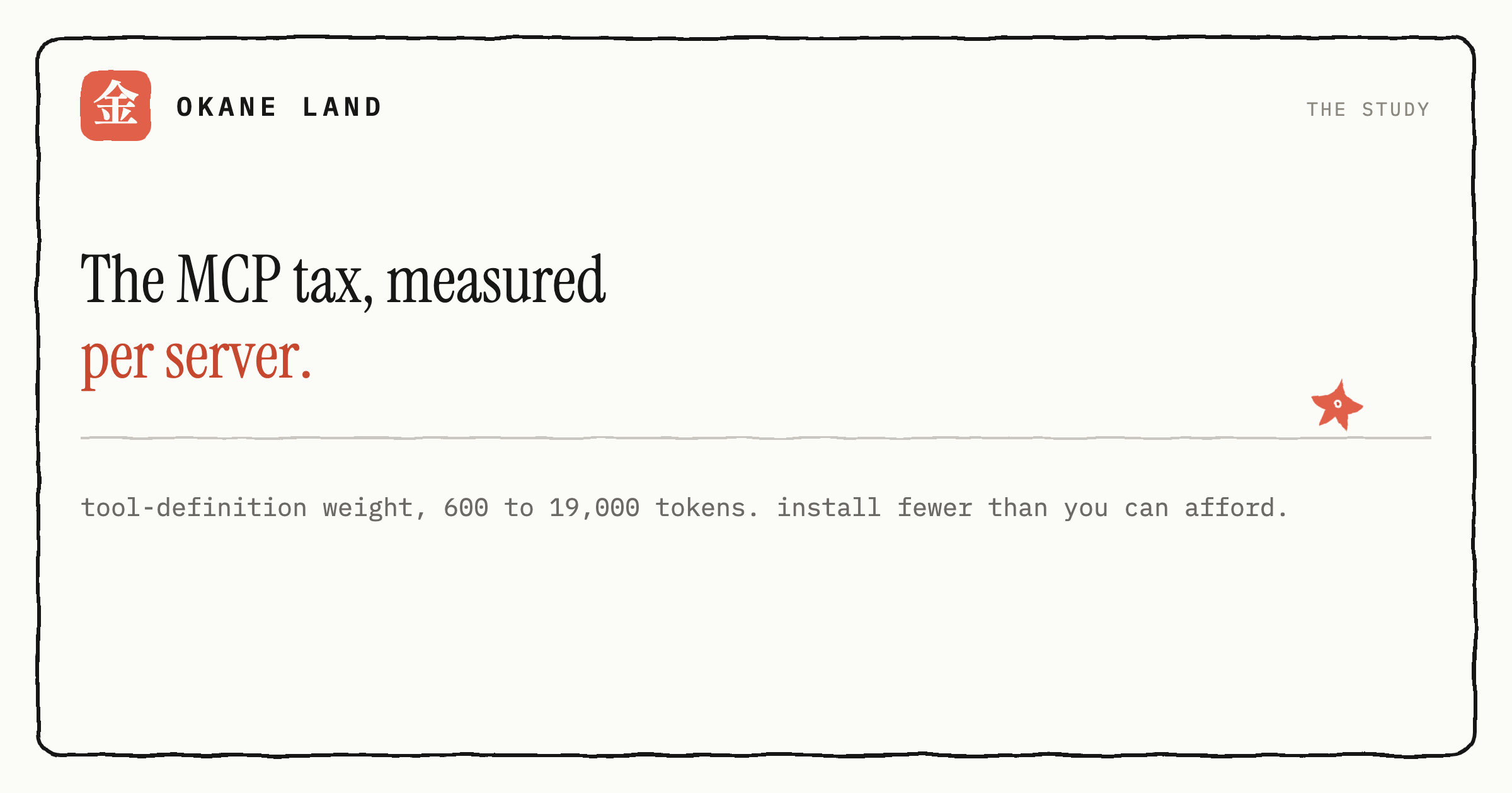 The MCP tax: what each server costs before your first prompt